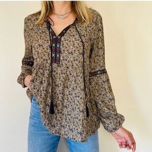 Alchemy Thread paisley boho blouse sz M